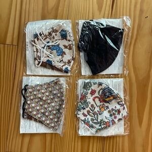 Tory Burch Set of 4 Patterned Face Masks